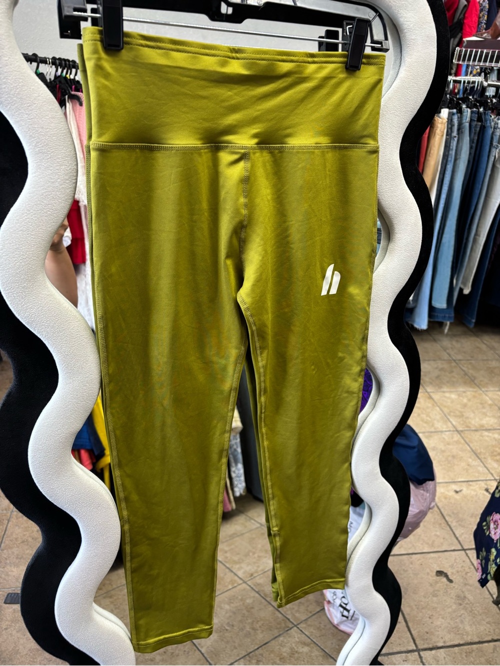 High-Waist Olive Green Performance Leggings